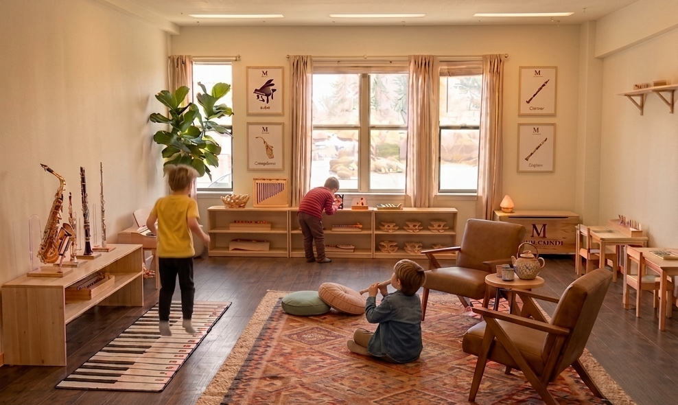 Early childhood music class at The Nest